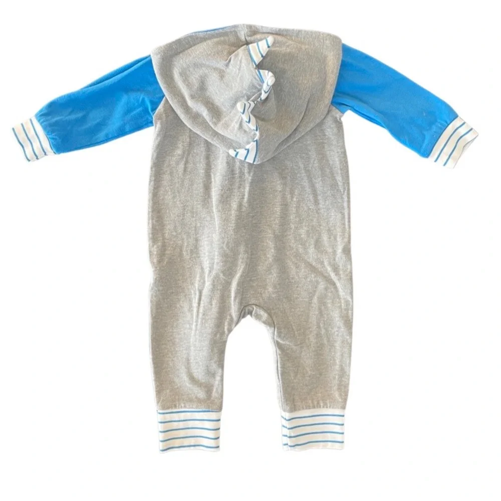 Cat & Jack One Piece, 3-6 Months, Gray/Blue, Zipper